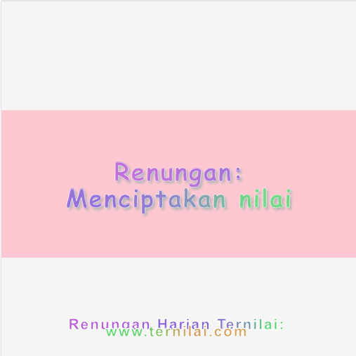 Menciptakan nilai