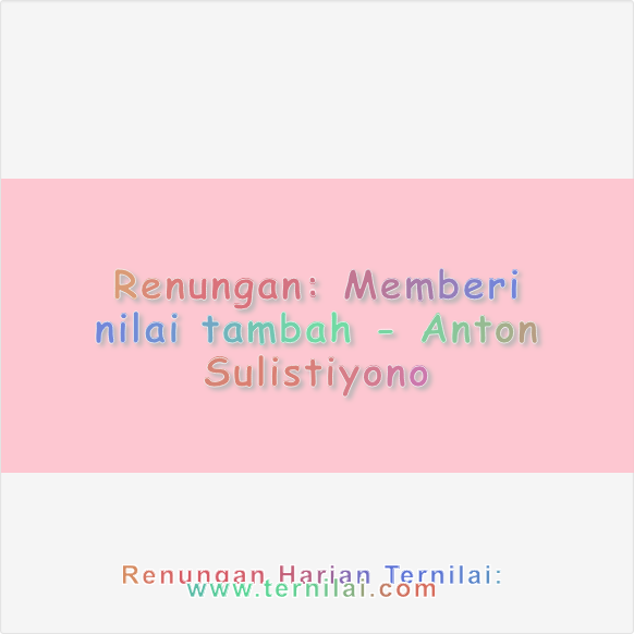 Memberi nilai tambah